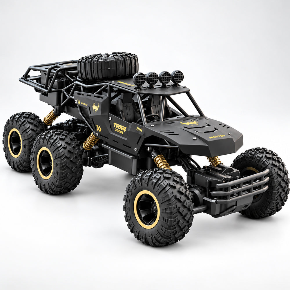 Fjernstyret Offroadbil med 6 hjul  - Sort eller Guld