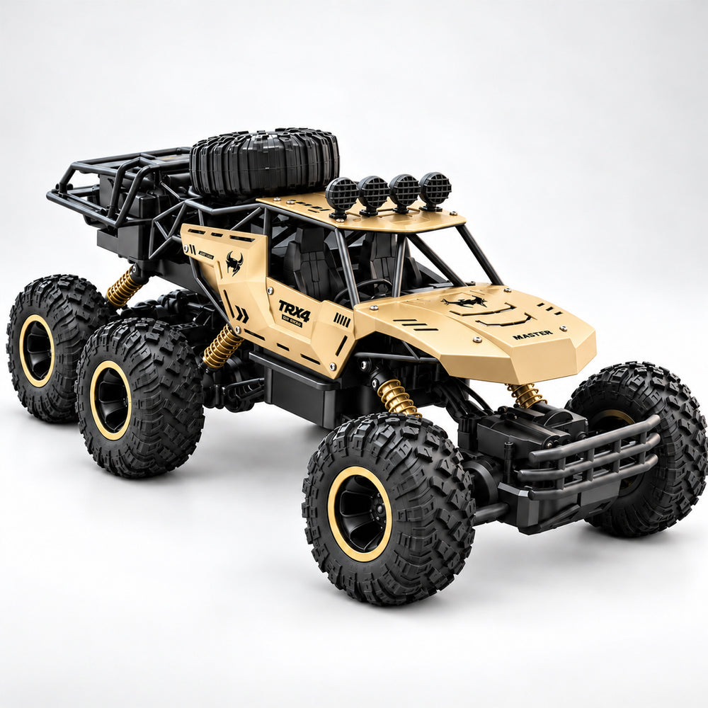 Fjernstyret Offroadbil med 6 hjul  - Sort eller Guld