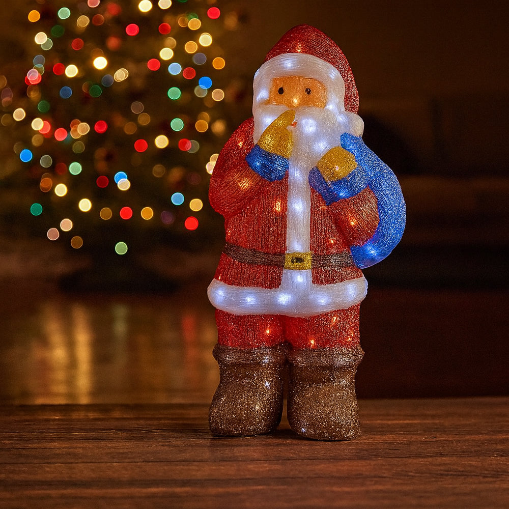 Julemand Akryl - højde 83 cm med LED-Lys