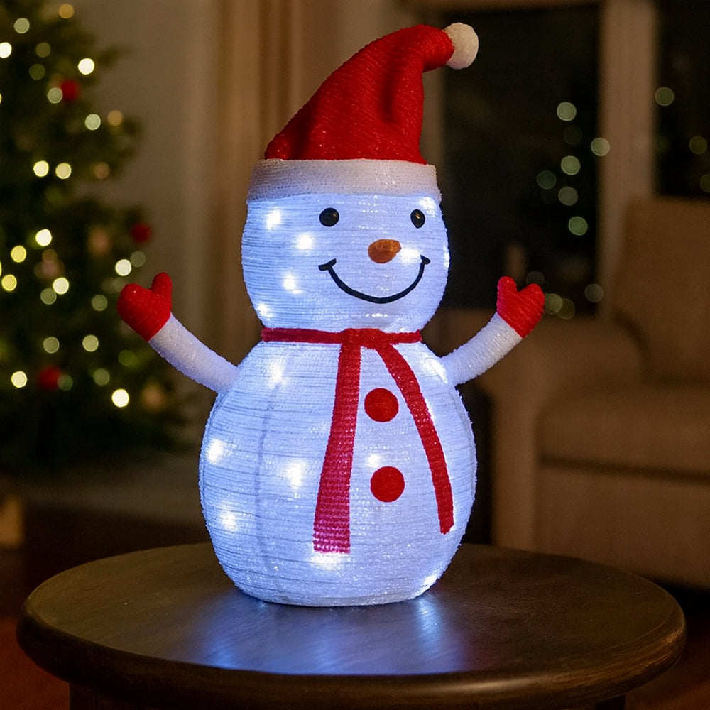 Snemand højde 70 cm - Foldbar med timer -