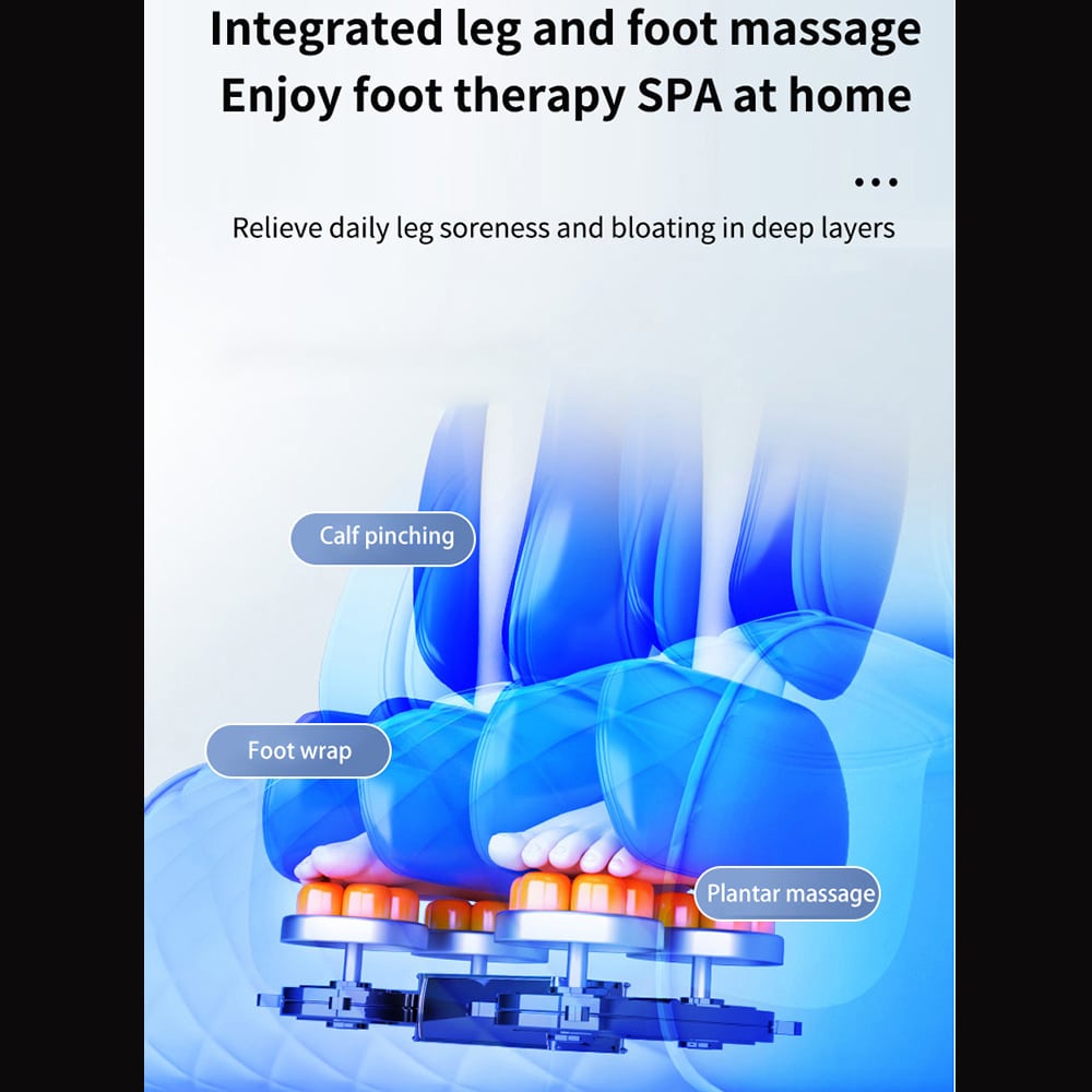 massagestol med fodmassage.