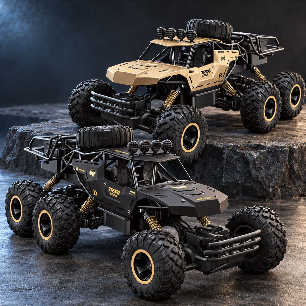 Fjernstyret Offroadbil med 6 hjul  - Sort eller Guld