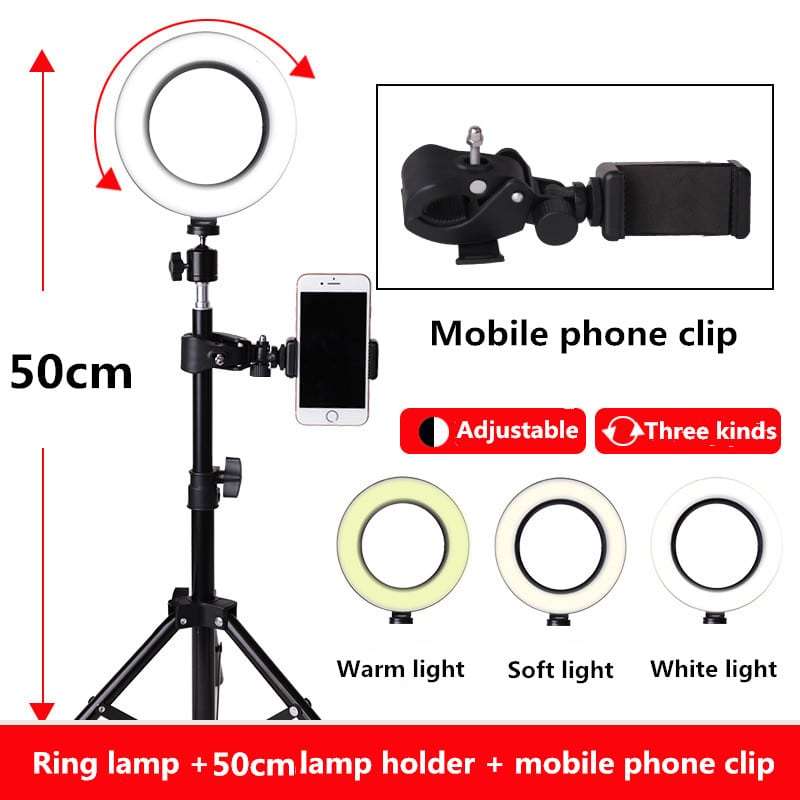 Ring light til Youtube og TikTok med Selfie Stativ/TriPod