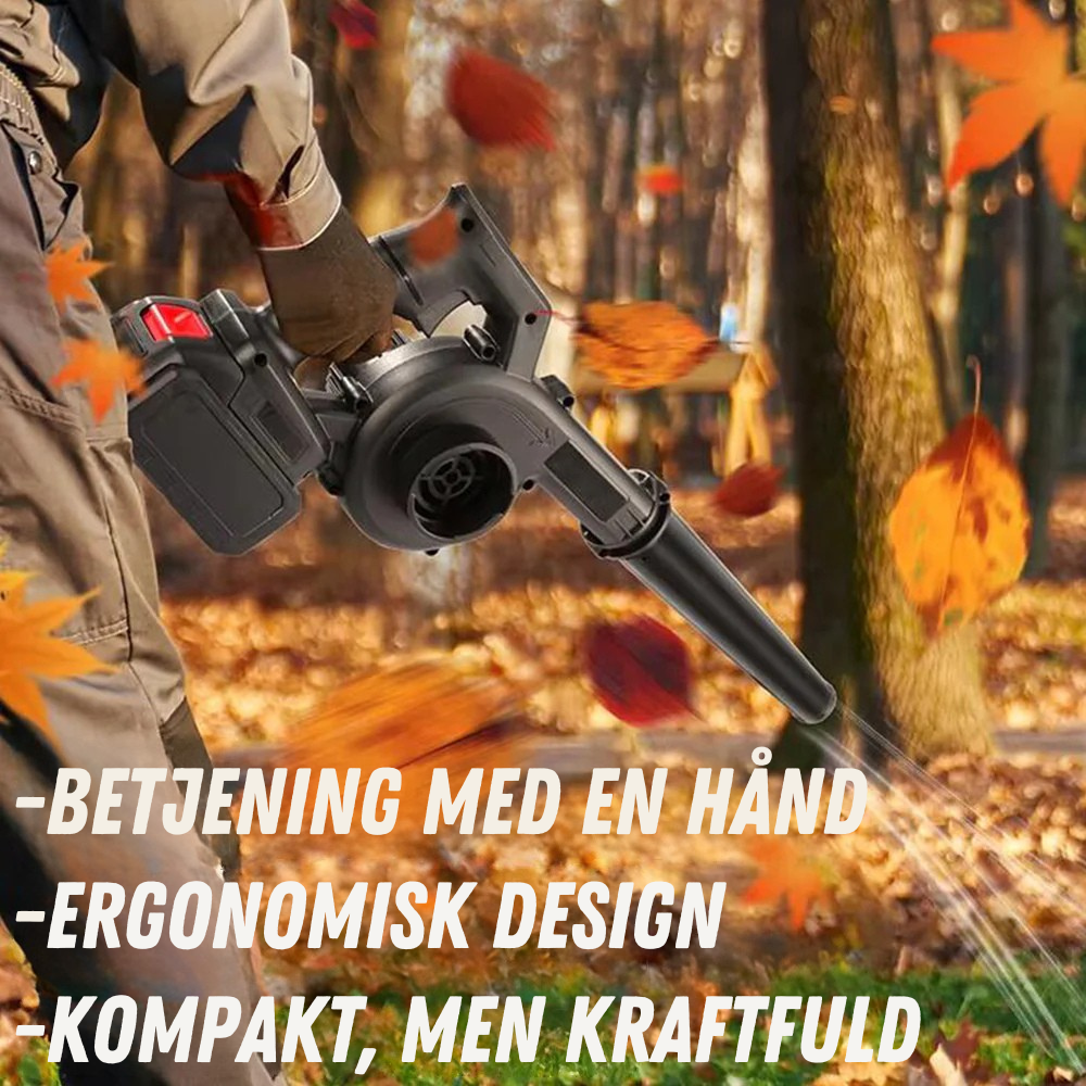 Batteridrevet blæser/løvblæser – ideel til rengøring eller havearbejde