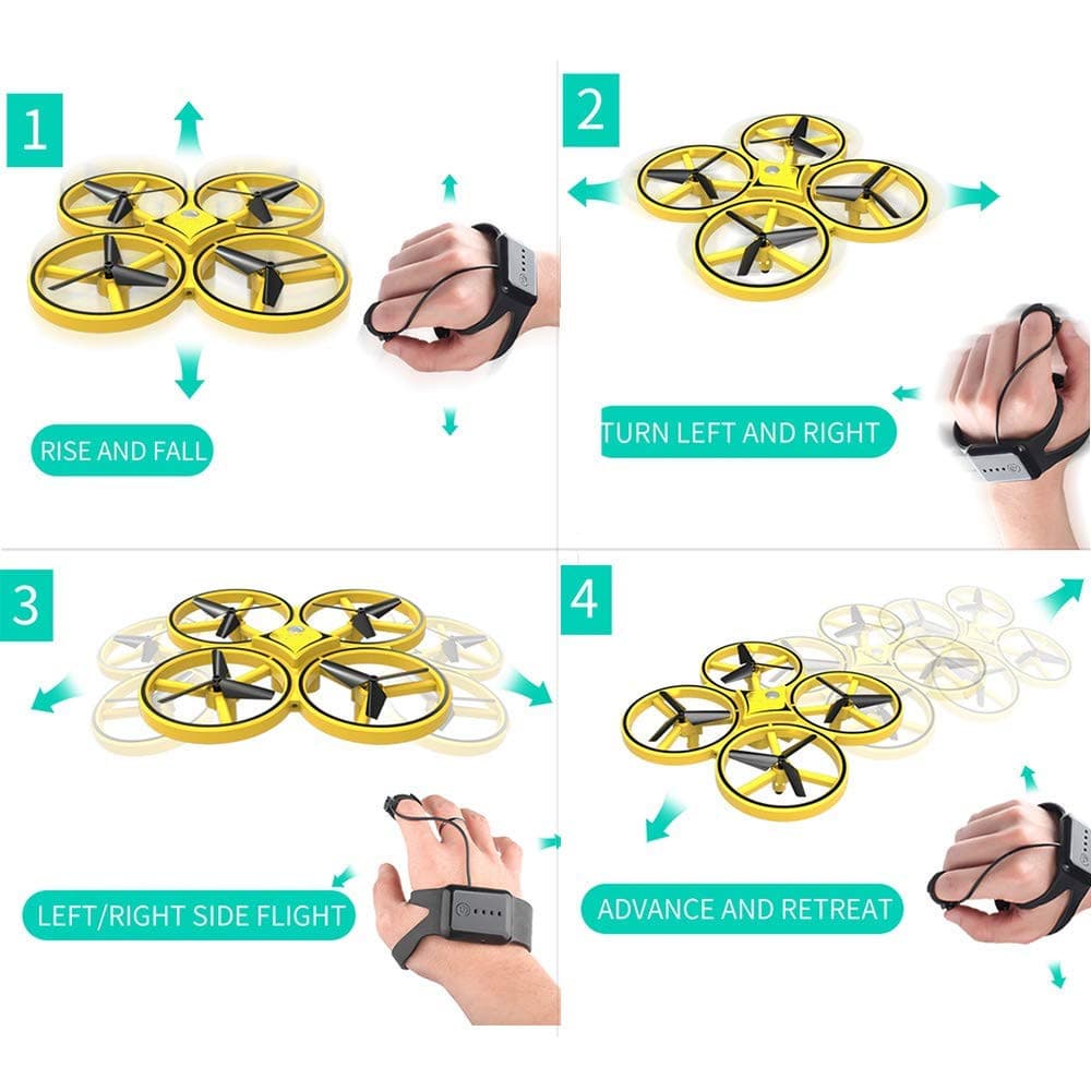 Drone håndstyret Quadcopter (Gyro &amp; LED)