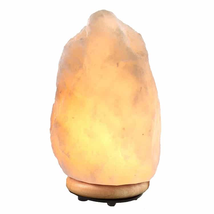 Himalaya saltlampe med fod (1-2 kg.)