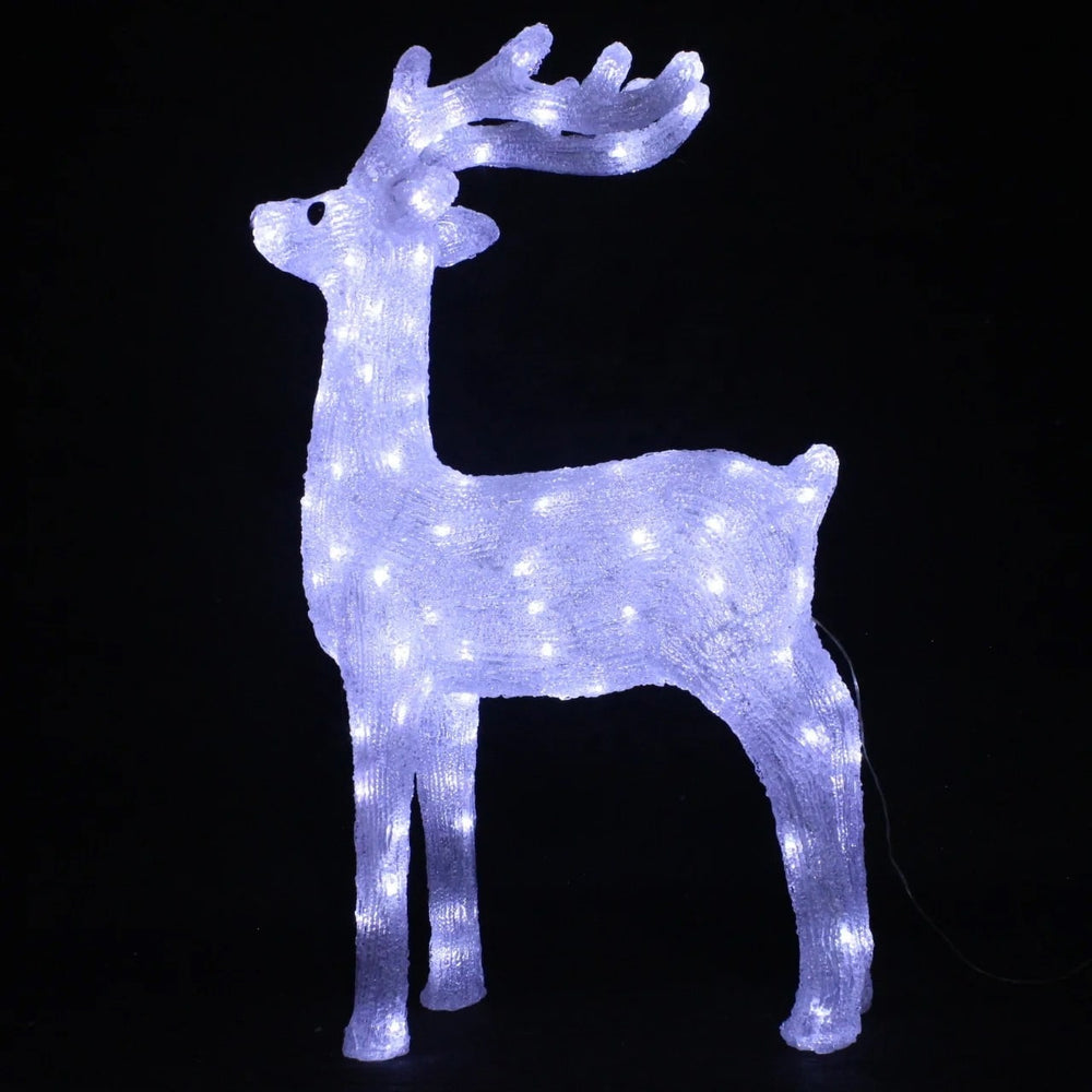 Rensdyr Akryl - højde 92 cm med LED-Lys