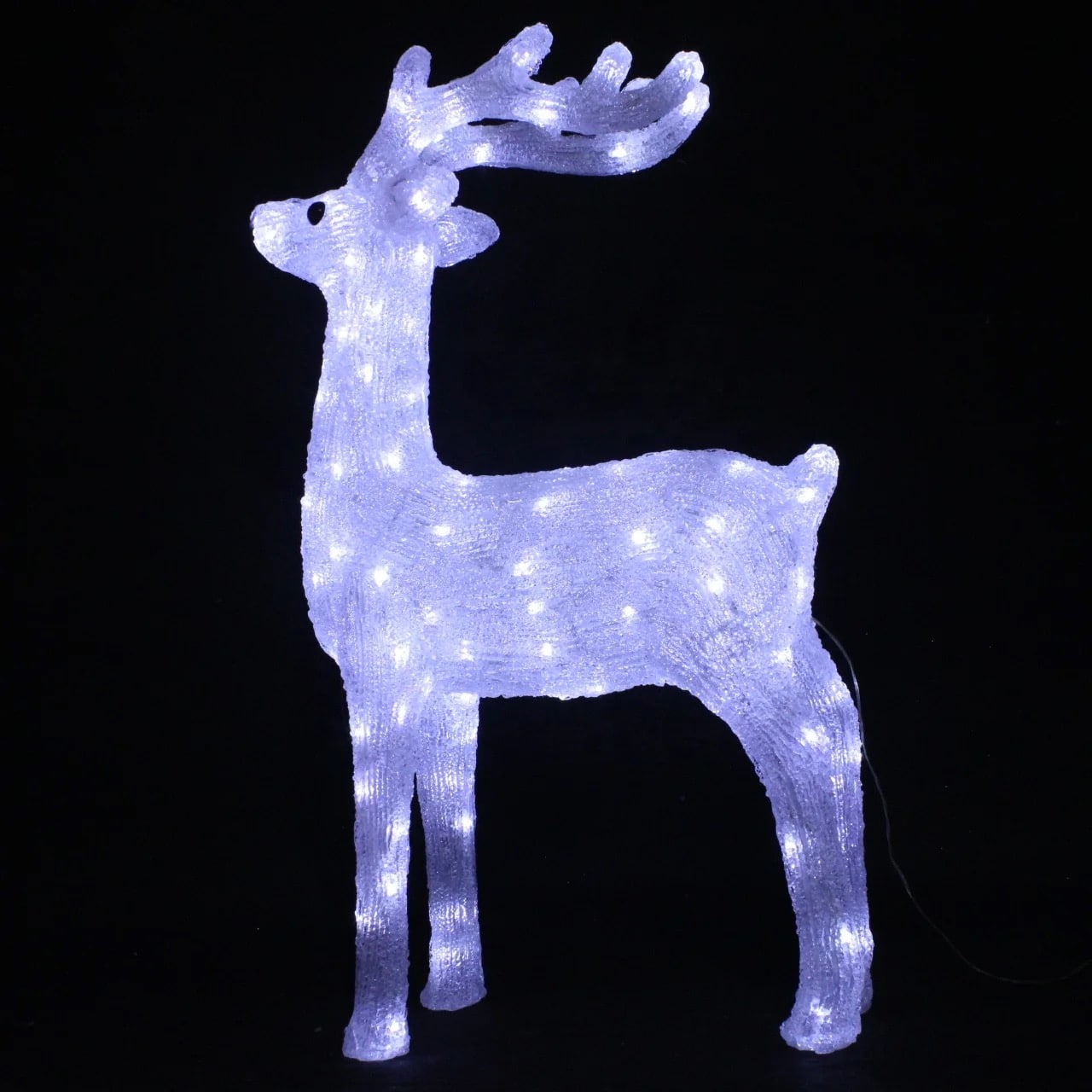 Rensdyr Akryl - højde 92 cm med LED-Lys