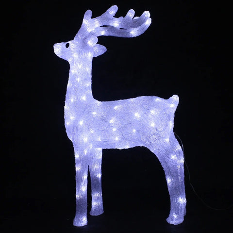 Rensdyr Akryl - højde 92 cm med LED-Lys