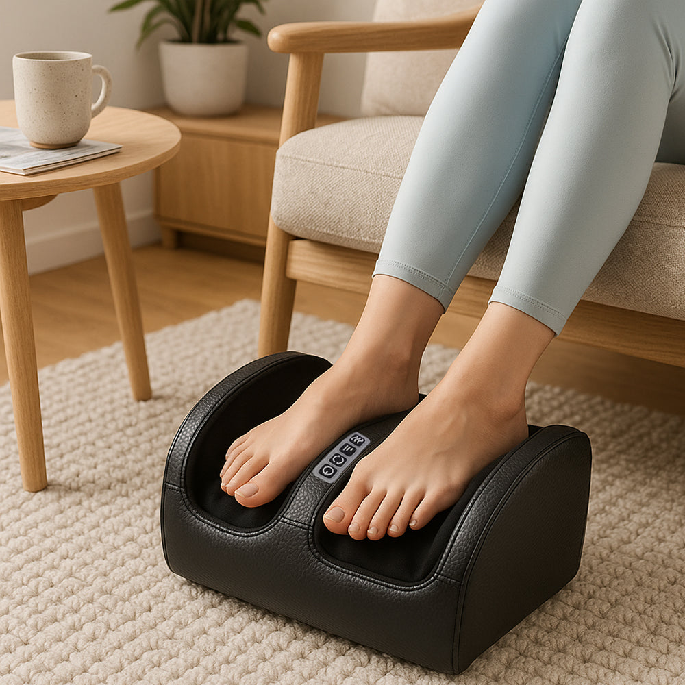 Shiatsu Fodmassageapparat med Varme – Slip af med ømme fødder og træthed
