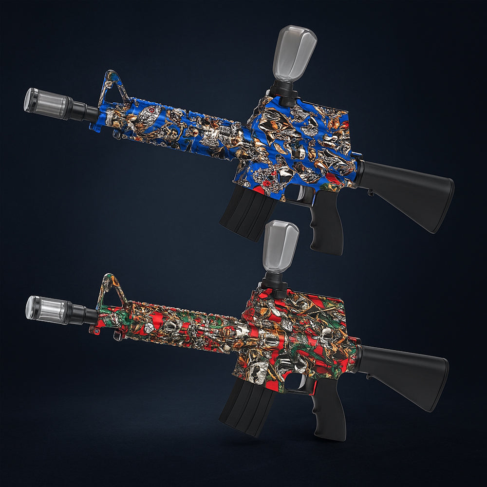 Gel Blaster M16 - elektrisk med lysende lyddæmper