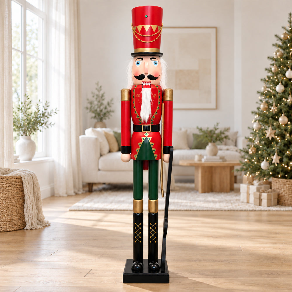 Nøddeknækker figurer i Træ - 148 cm - 3 forskellige figurer -