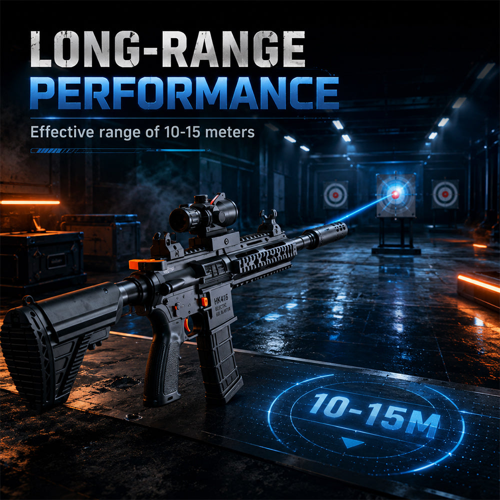 Vandgelblaster inkl. gelékugler - langdistance med kikkertsigte model HK416