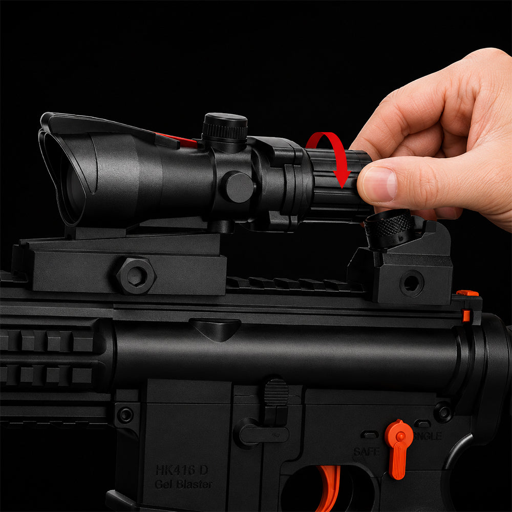 Vandgelblaster inkl. gelékugler - langdistance med kikkertsigte model HK416