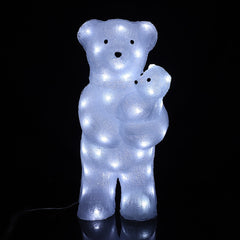 Isbjørn Akryl - højde 60 cm med LED-lys -
