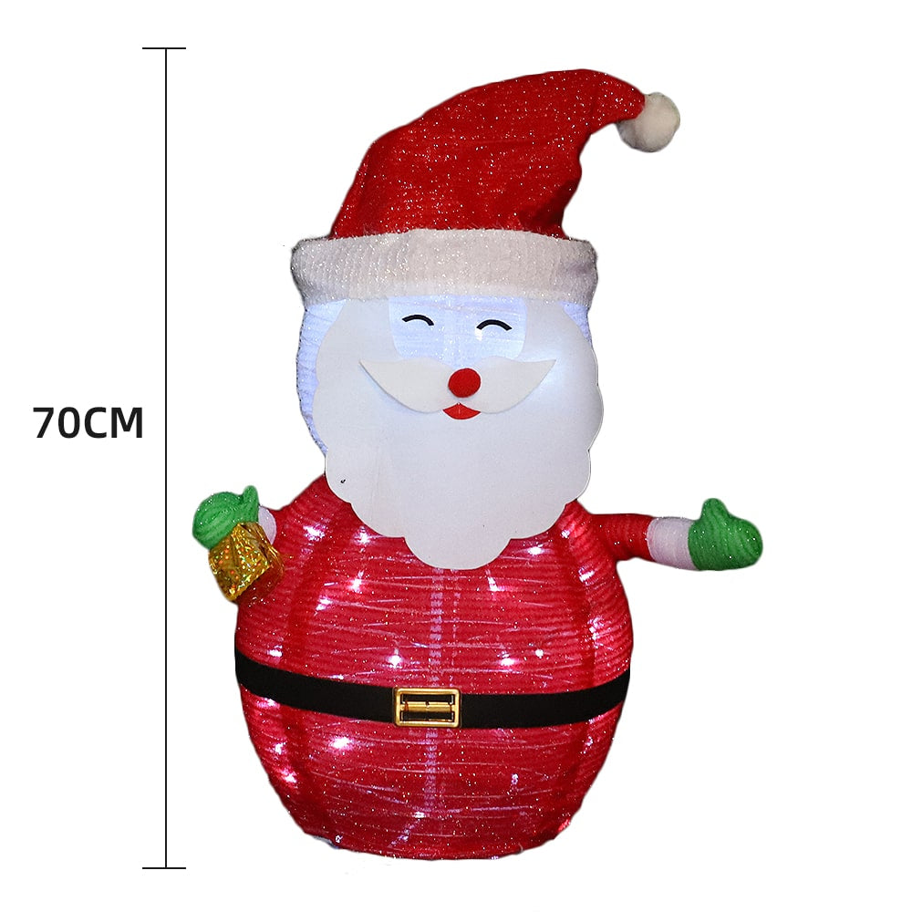 Julemand højde 70 cm - Foldbar med timer -