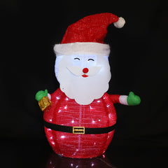 Julemand højde 70 cm - Foldbar med timer -