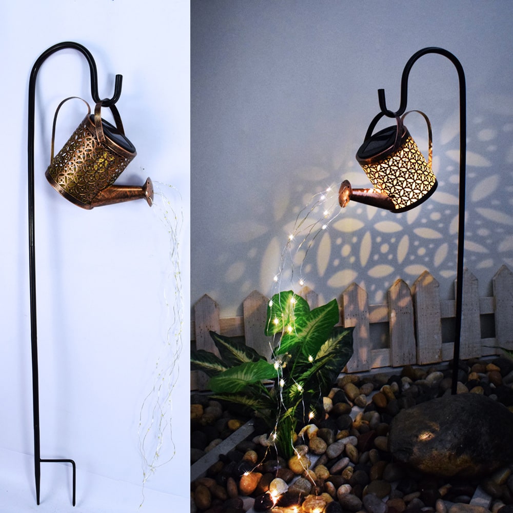 Solcelle vandkande LED-lampe til haven