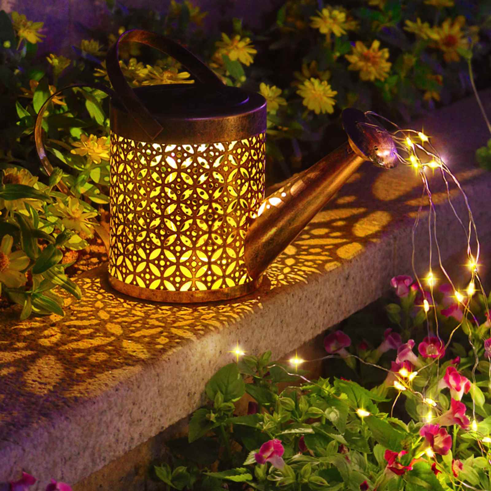 Solcelle vandkande LED-lampe til haven