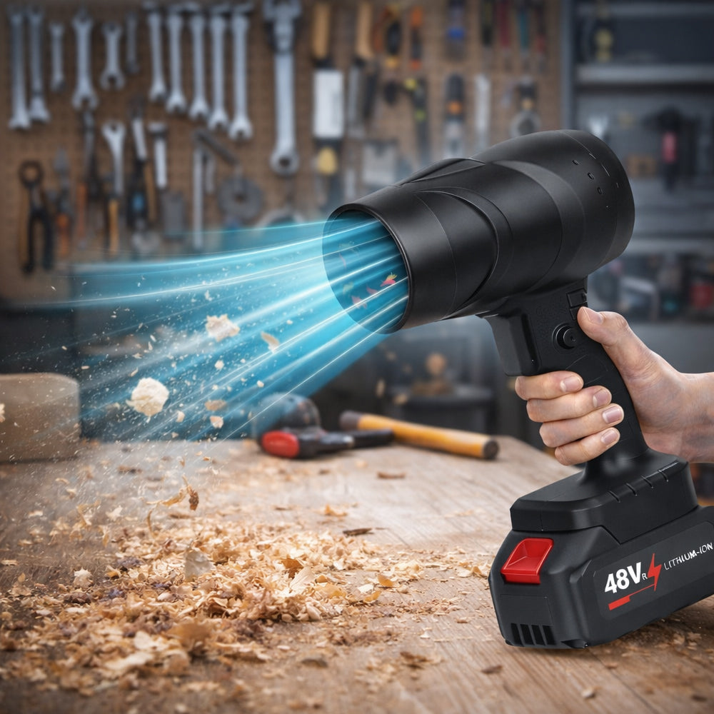 Batteridrevet Luftblæser 21V - Kompakt, Ledningsfri & Effektiv