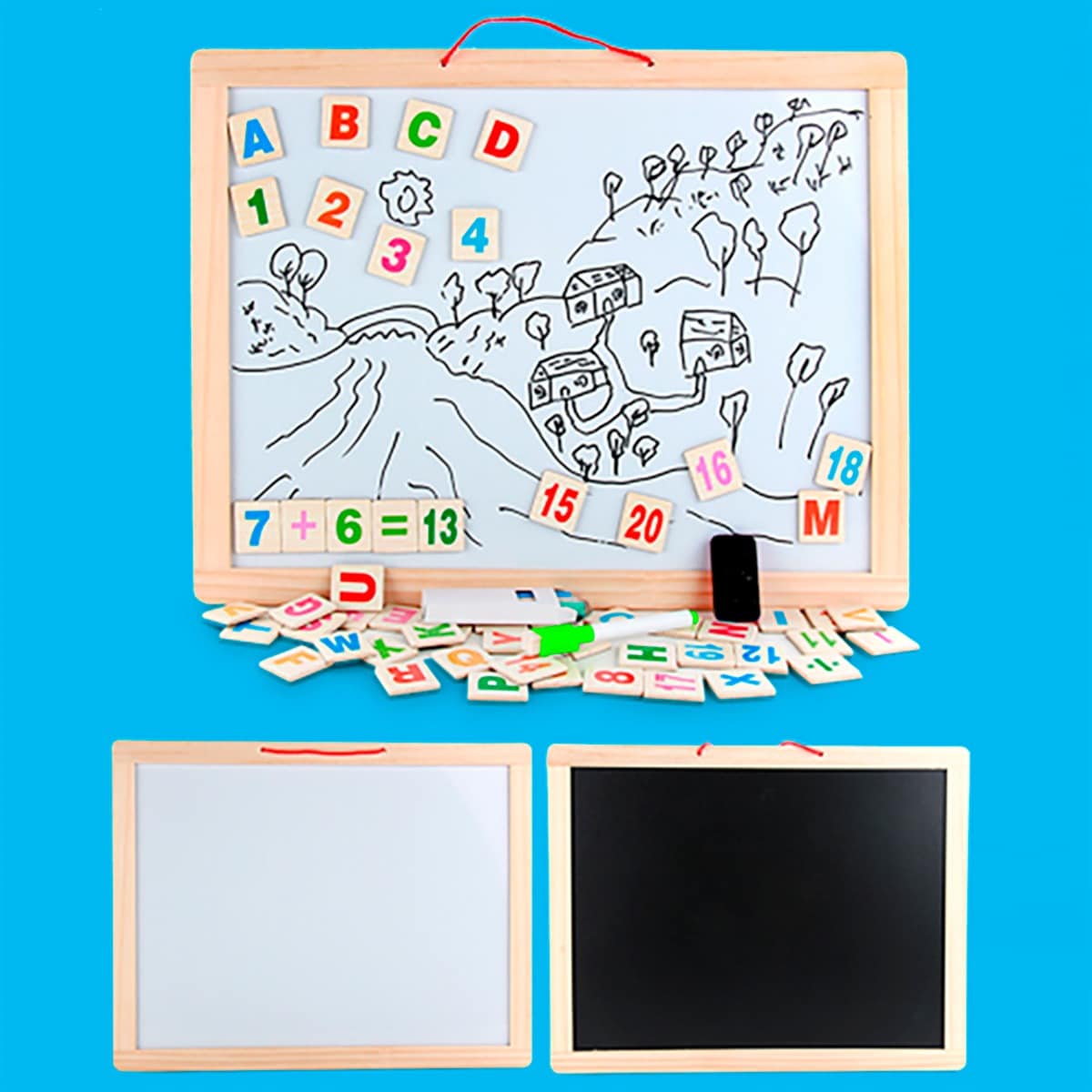 Tegnetavle - magnetisk whiteboard og kridttavle