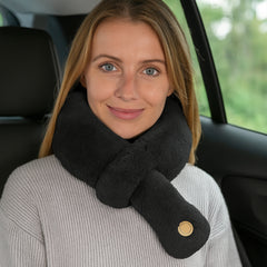 Nakkepude m/indbygget massage - perfekt til biltur, flyvetur m.m.