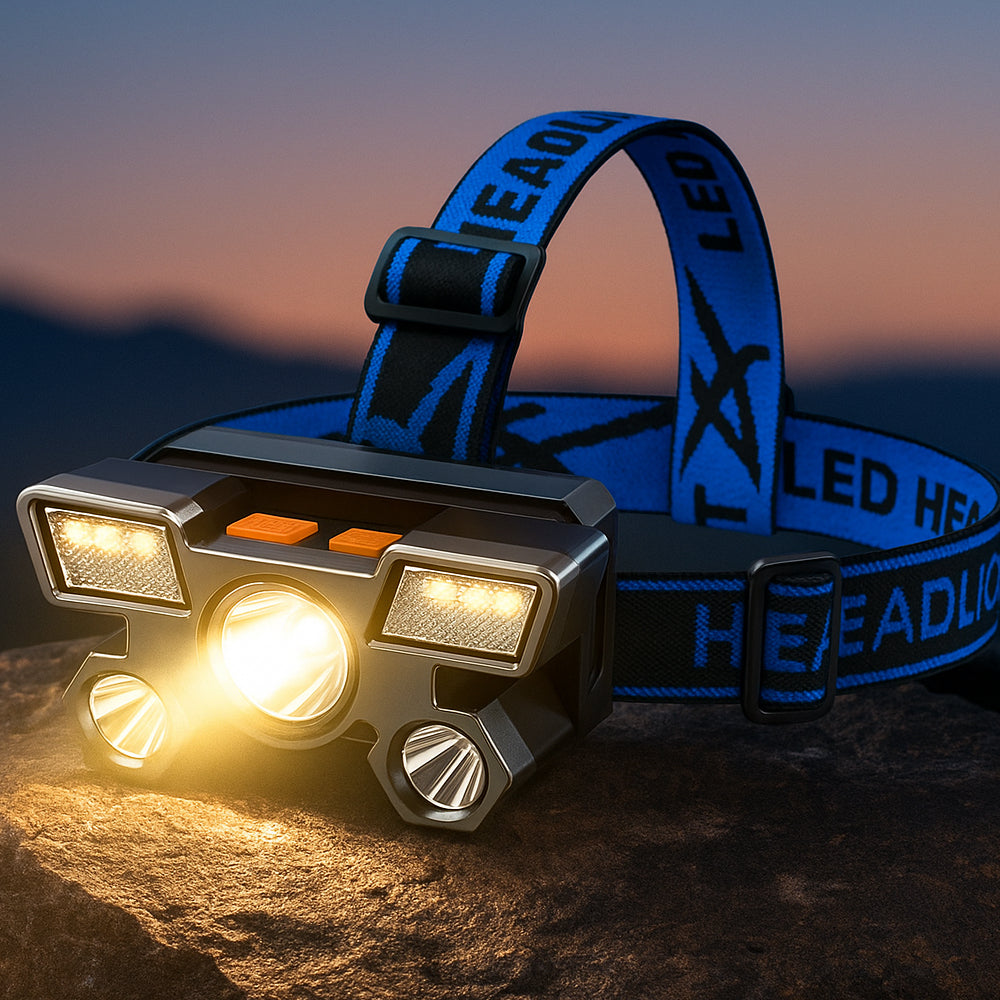 Pandelampe 300 lumen, vandafvisende - 4 lysfunktioner