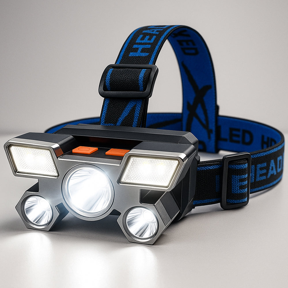 Pandelampe 300 lumen, vandafvisende - 4 lysfunktioner