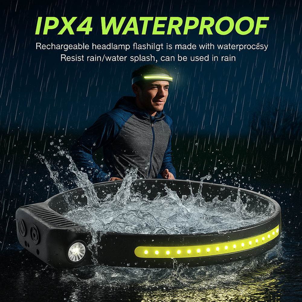 Pandelampe m/COB lys - 330 lumen, vandafvisende - 5 lysfunktioner