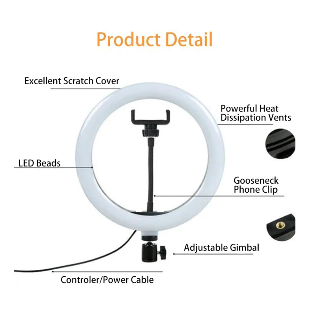 LED Ring Light – Perfekt Lys til Makeup, Livestreaming og Fotografi!