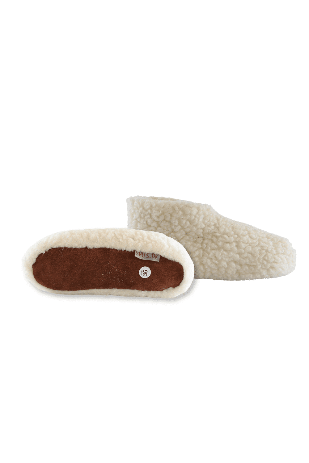 Fluffy Uld Hjemmesko (100% ren uld) - Model Hvid