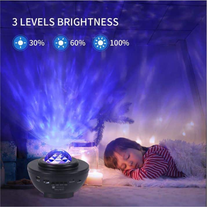 Stjernehimmel Galaxy LED Projektor m/Bluetooth Højttaler inkl. Fjernbetjening