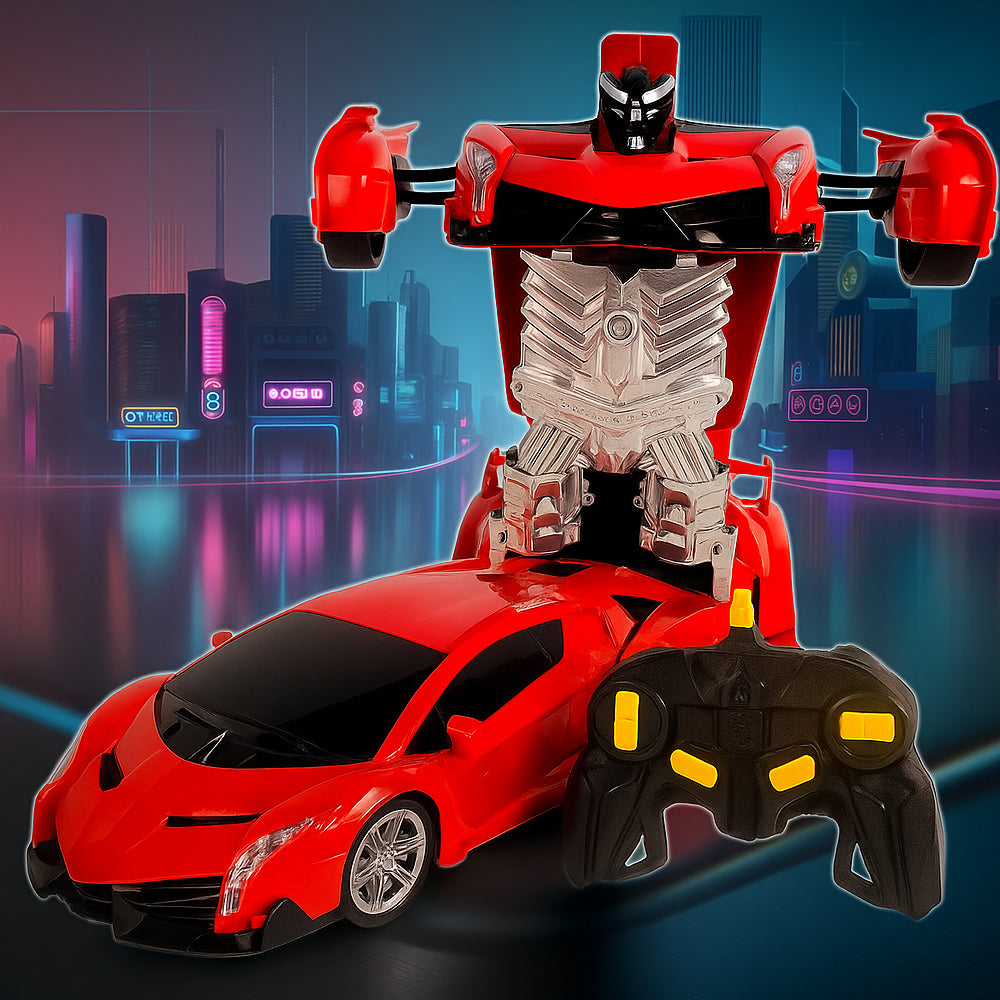 Fjernstyret Transformer Bil med Lyd- og Lyseffekter