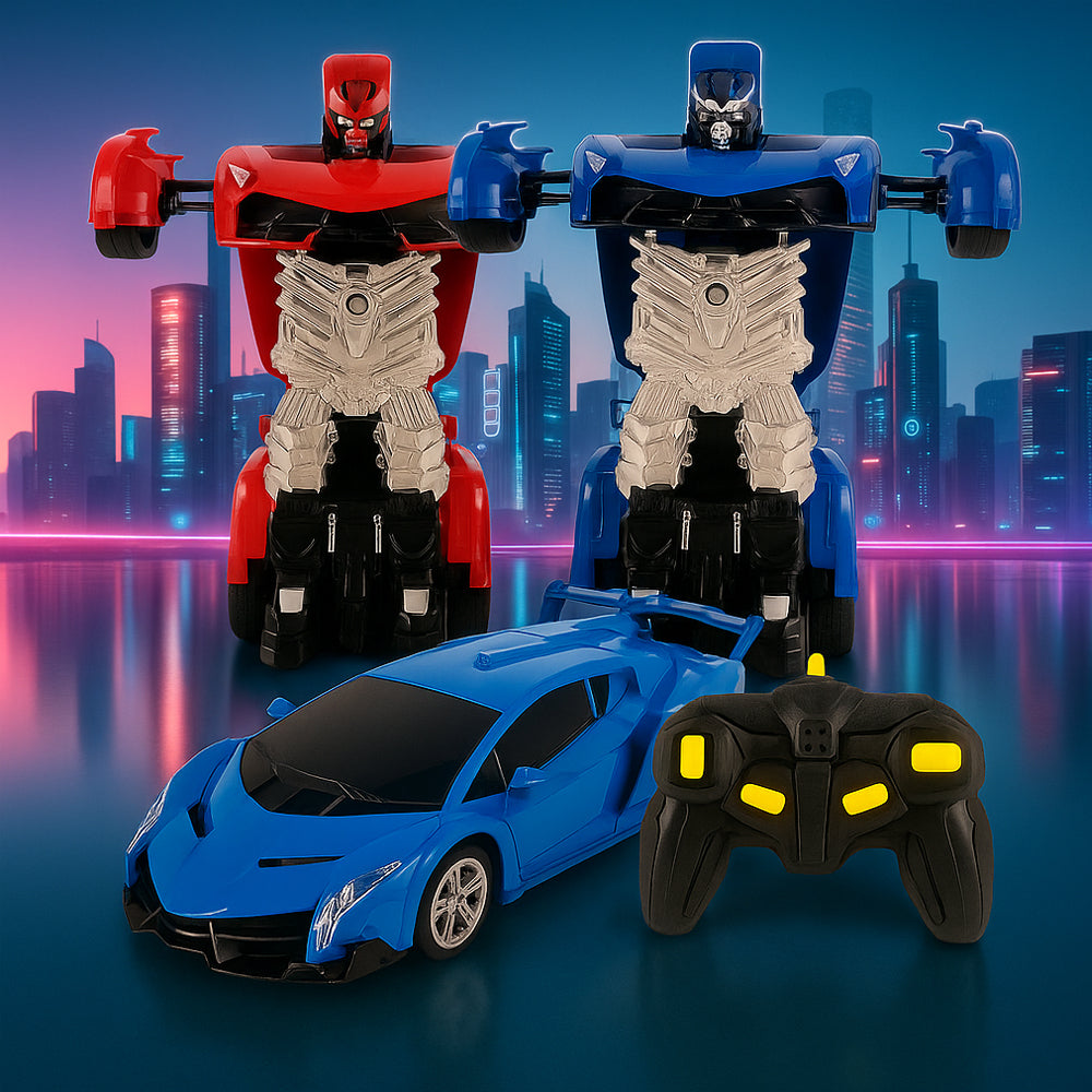 Fjernstyret Transformer Bil med Lyd- og Lyseffekter