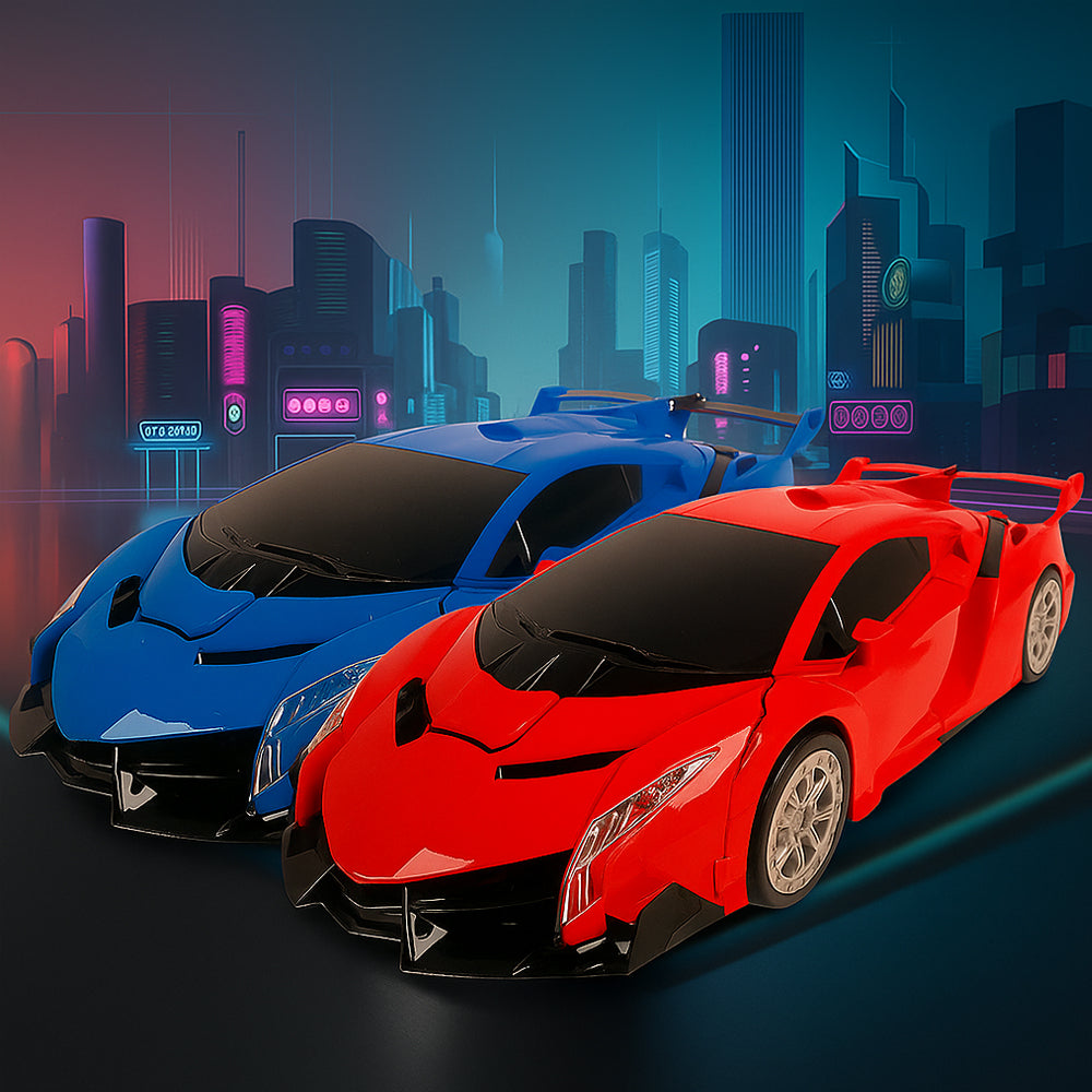 Fjernstyret Transformer Bil med Lyd- og Lyseffekter