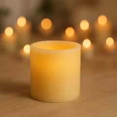 LED bloklys med 3D-flammer - Ø15 cm