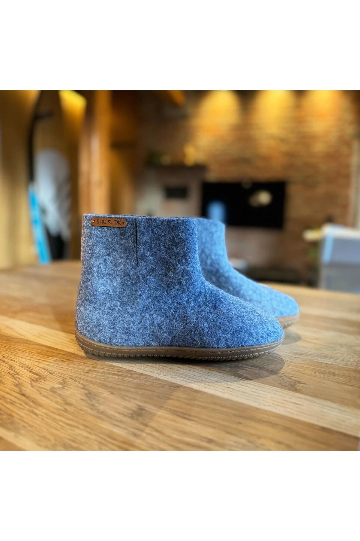 Filtstøvle (100% ren uld) - Model Denim m/Gummisål