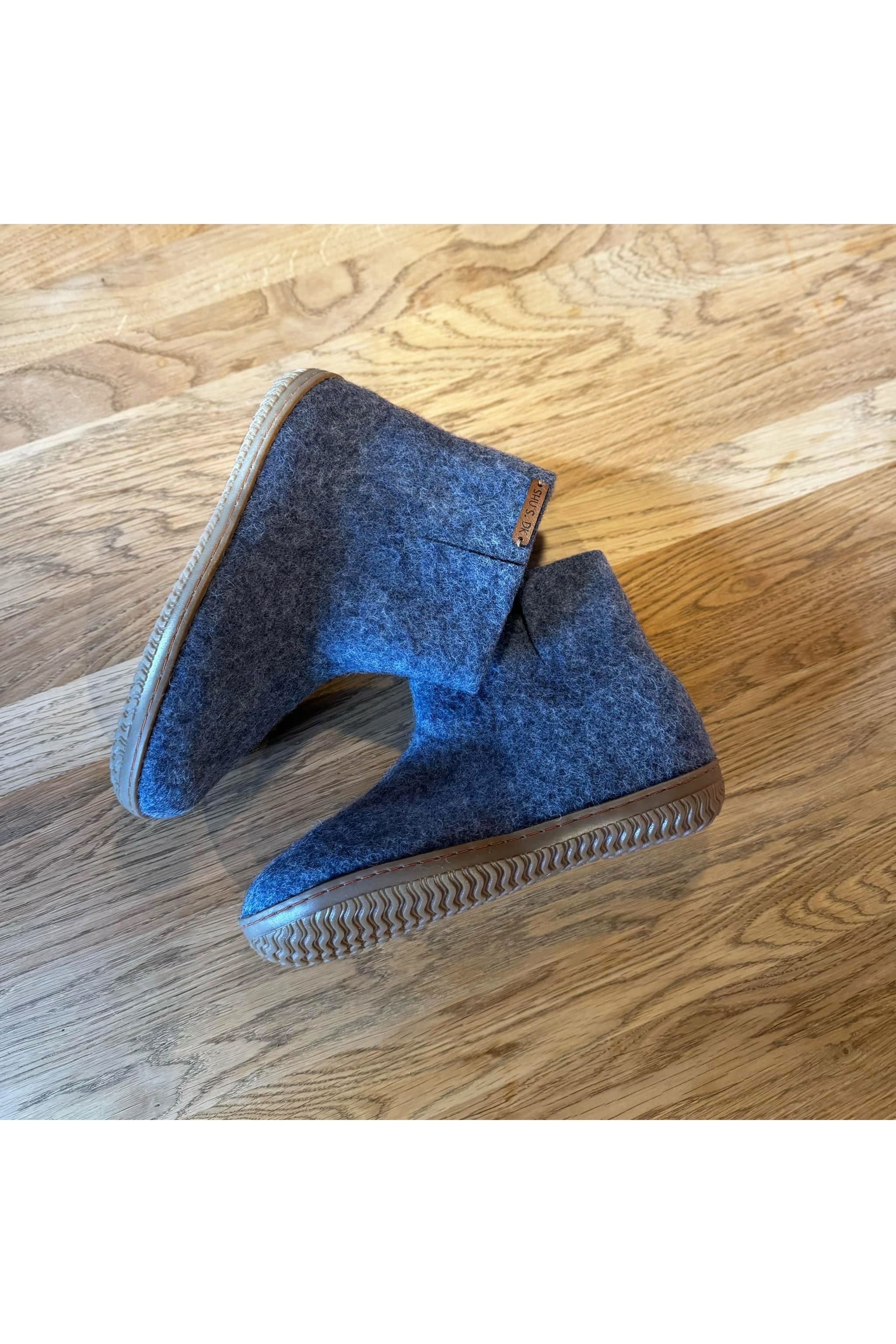 Filtstøvle (100% ren uld) - Model Denim m/Gummisål