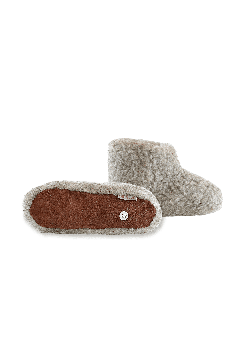 Fluffy Uldstøvle (100% ren uld) - Model Grå