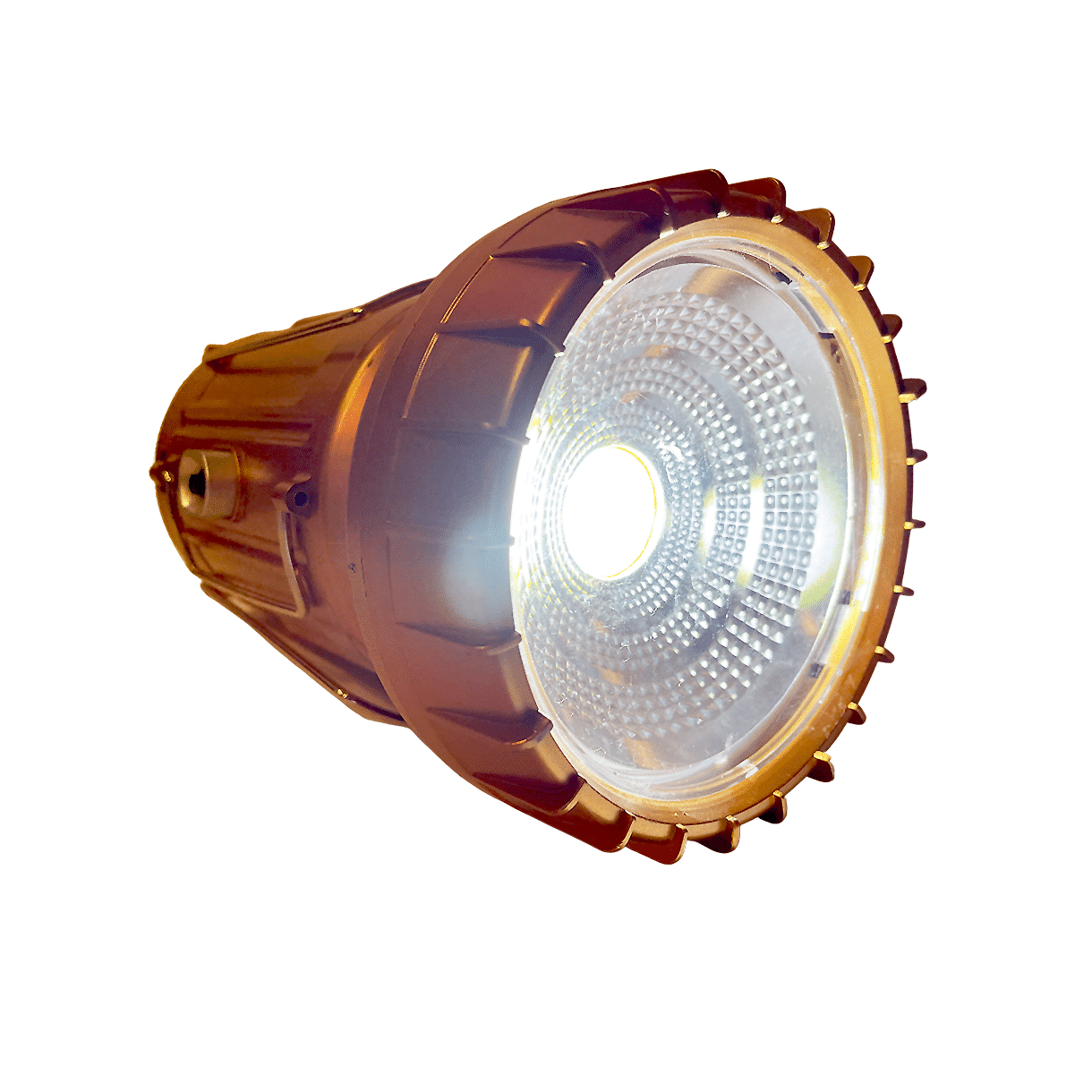 LED Camping Lampe m/batteri - kobber eller sølv - oplades via solceller
