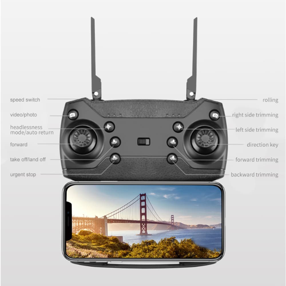 Foldbar Drone 4K med/uden kamera