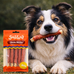 Småland Duck Sticks 80g (tyggeben til hunde)