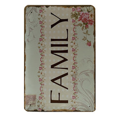 Metalskilt - Family