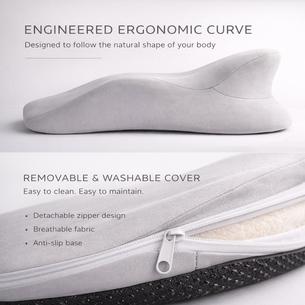 Ergonomisk Memory Foam positionspude med Aftagelig Nakkepude