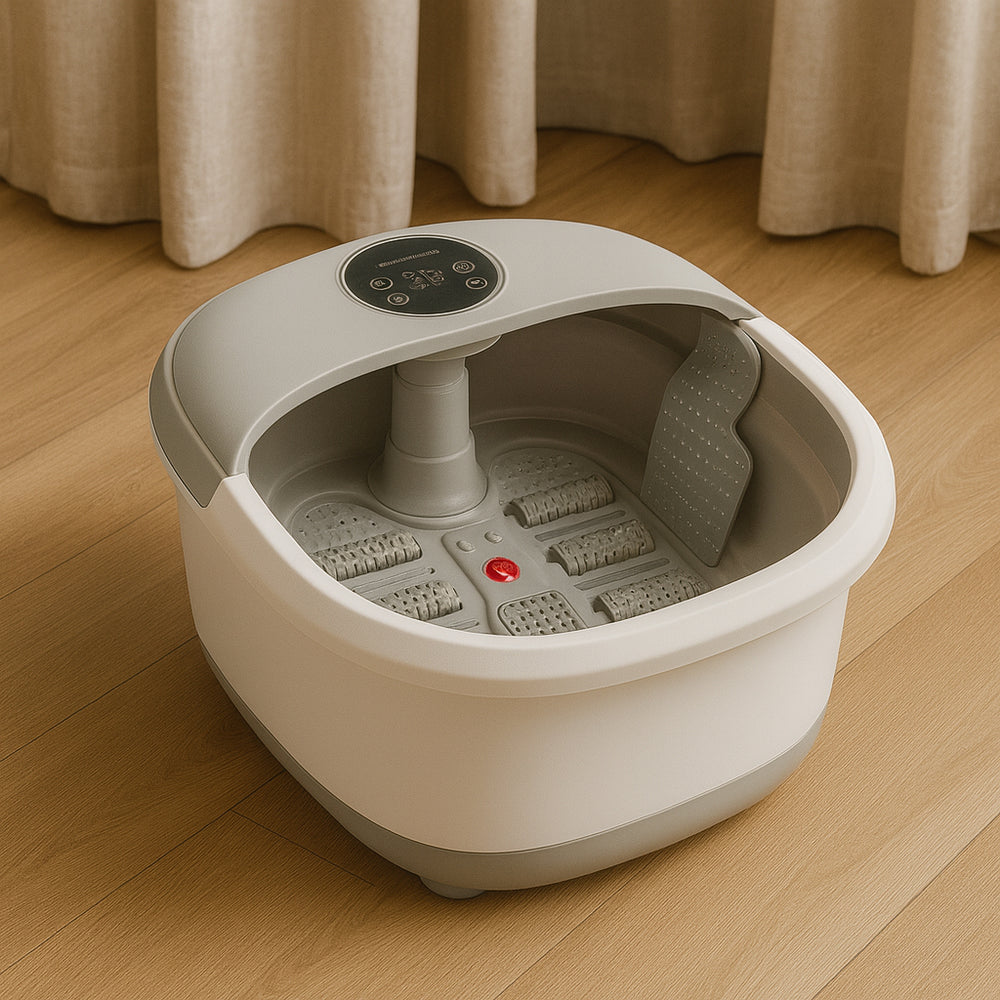 Foldbar Luksus Fodspa m/massage, temperaturstyring & fjernbetjening