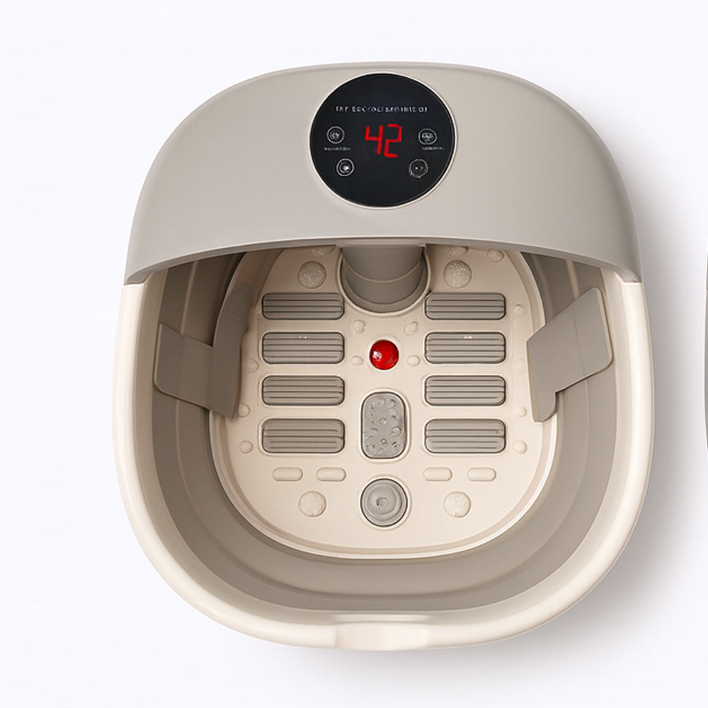 Foldbar Luksus Fodspa m/massage, temperaturstyring & fjernbetjening