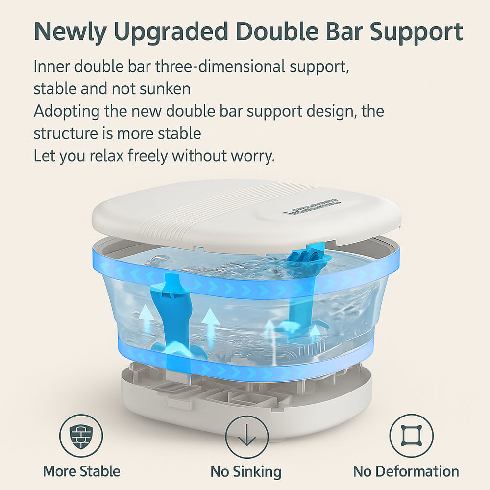 Foldbart Fodspa – Kraftig varme og dyb massage