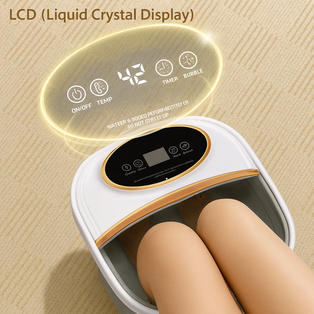 Foldbart Fodspa – med varme og 6 massagehoveder for dyb massage