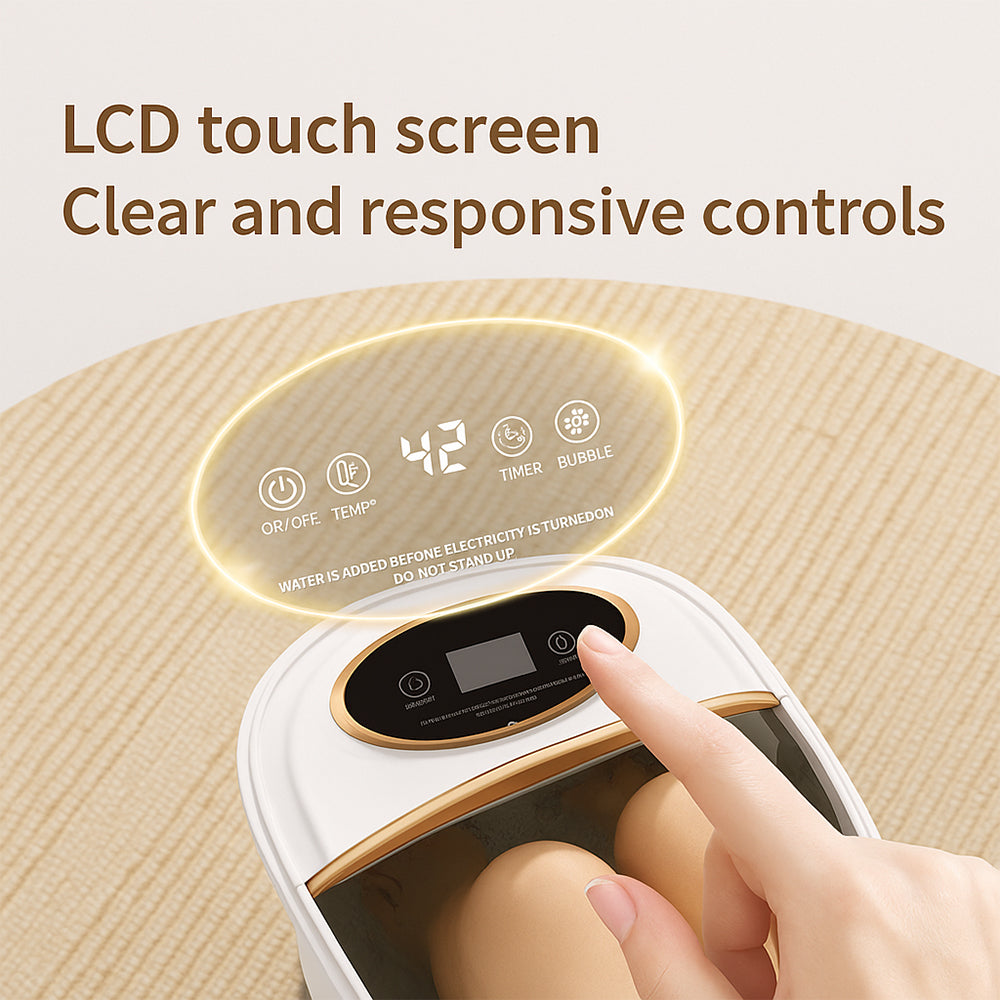 Foldbart Fodspa – med varme og 6 massagehoveder for dyb massage