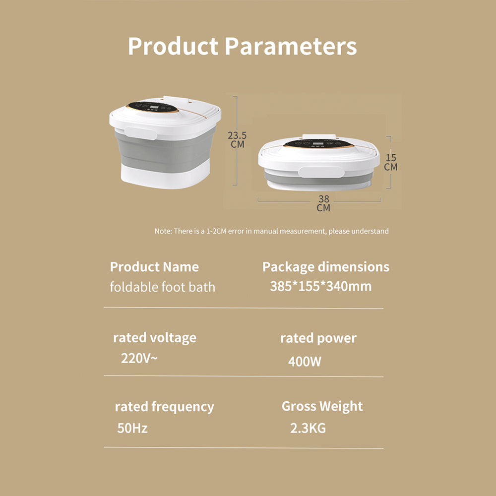 Foldbart Fodspa – med varme og 6 massagehoveder for dyb massage